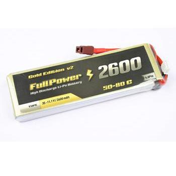 FullPower 4S 14.8V 2600mAh 50C Gold Edition V2 Deans